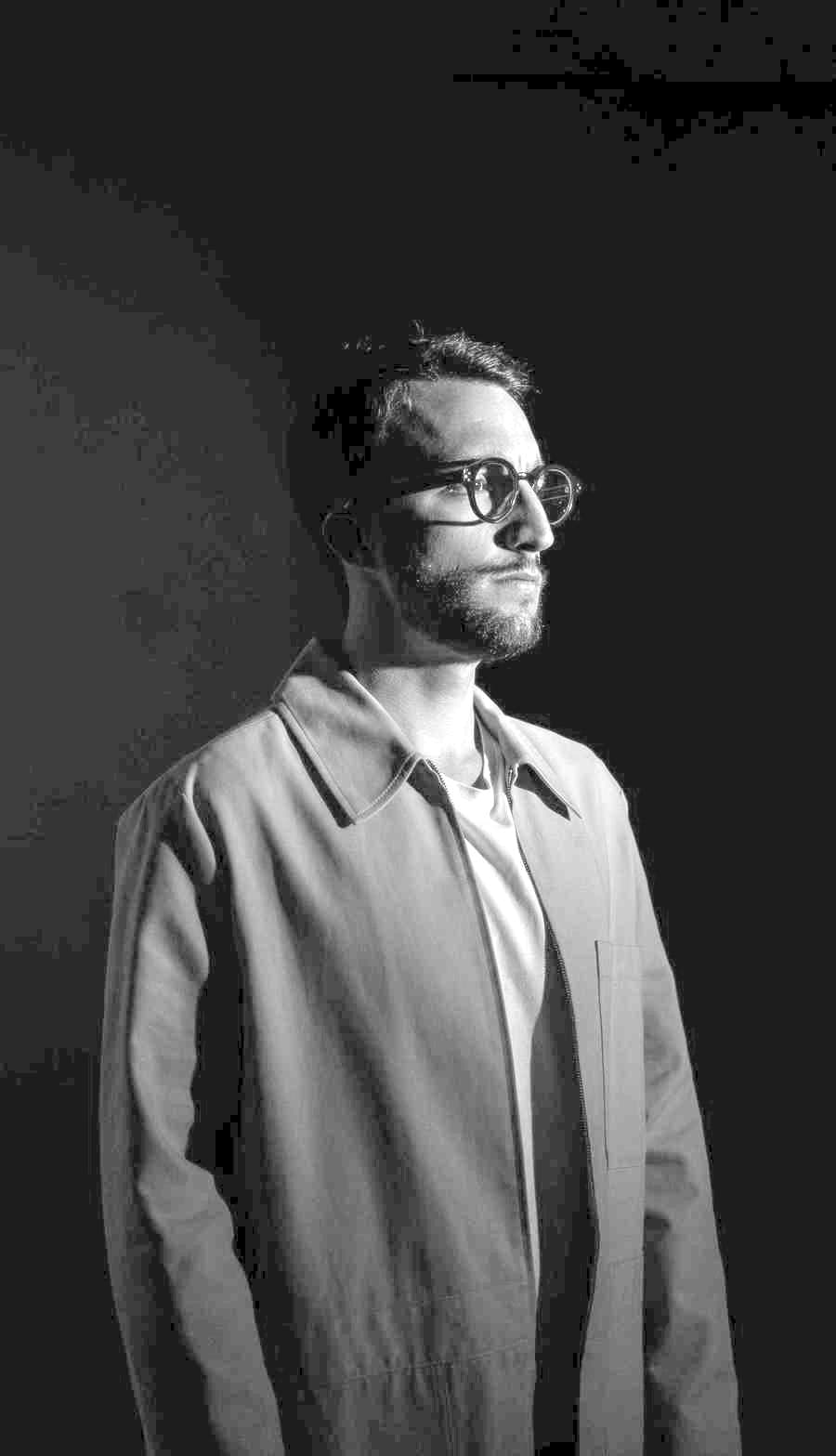 Black and white portrait of Rodrigo Armas
